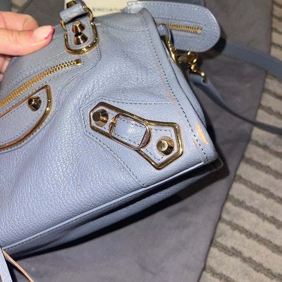 Balenciaga nano city bag in blue and gold hardware - Picture 3 of 11